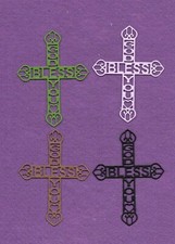 GOD BLESS YOU CROSS die cuts scrapbook cards