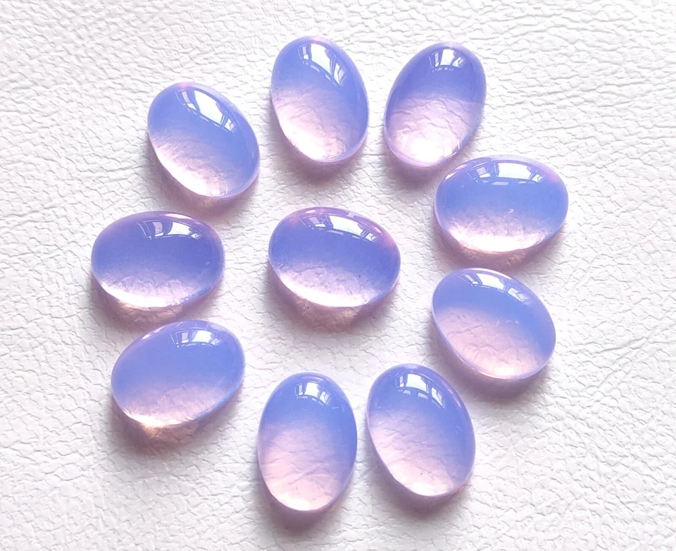 Beautiful Lavender Quartz Gemstone Cabochon, Wholesale Oval Shape Loose Gemstone - Image 4 of 4