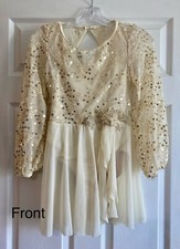 Ivory lyrical dance costume adult small, fit 12yo girl