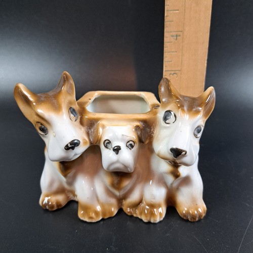 De colección Terrier Trío Perro Cerámica Maceta Knick Knack Estante Cuidador 4-1/2" x 2-3/4 x 3 - Imagen 5 de 12