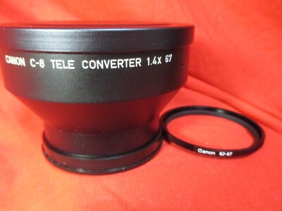 CANON C-8 TELE CONVERTER 1.4X 67 w/62-67mm adapter for CANON CANON C-8 TELE CONVERTER 1.4X 67 w/62-67mm adapter for CANON