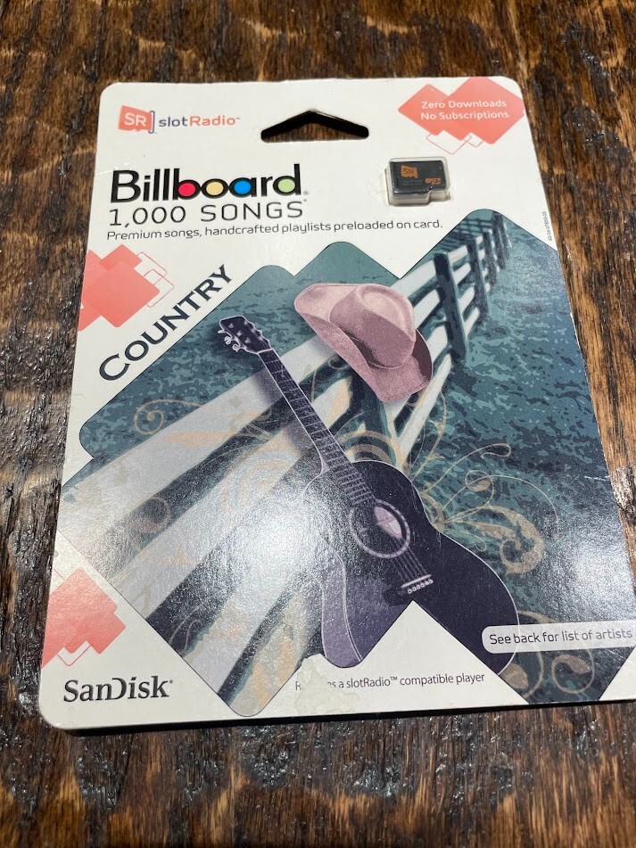 Sandisk SRSlot Card Radio Billboard 1,000 Songs - Country Songs | eBay