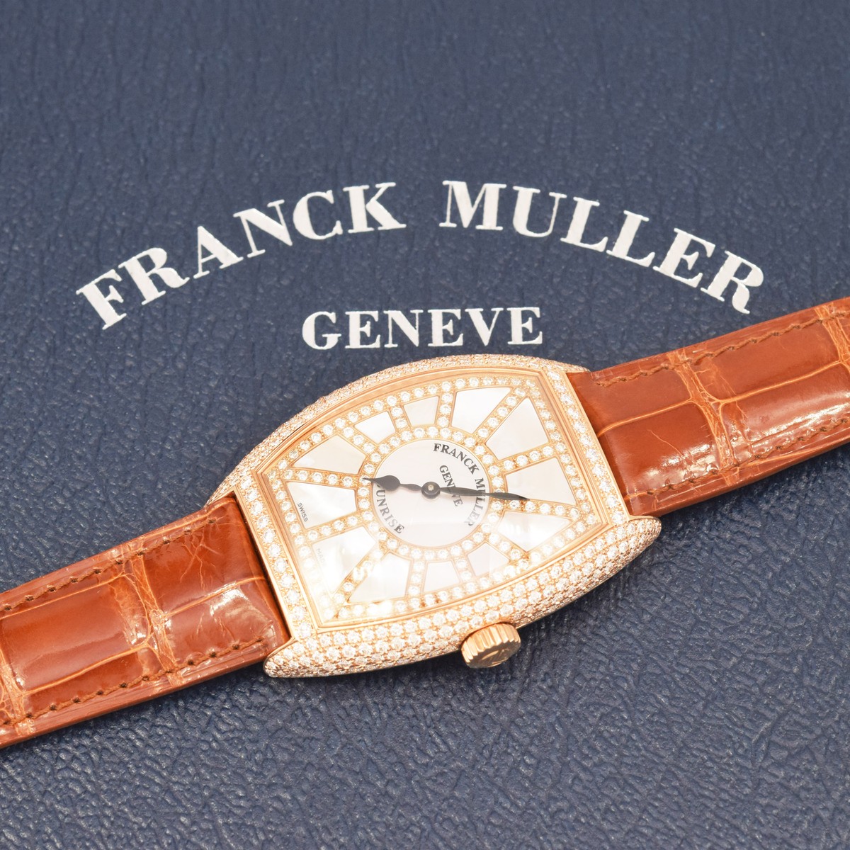 Franck Muller Sunrise 7882 QZ SNR D CD 18K Rose Gold Diamond