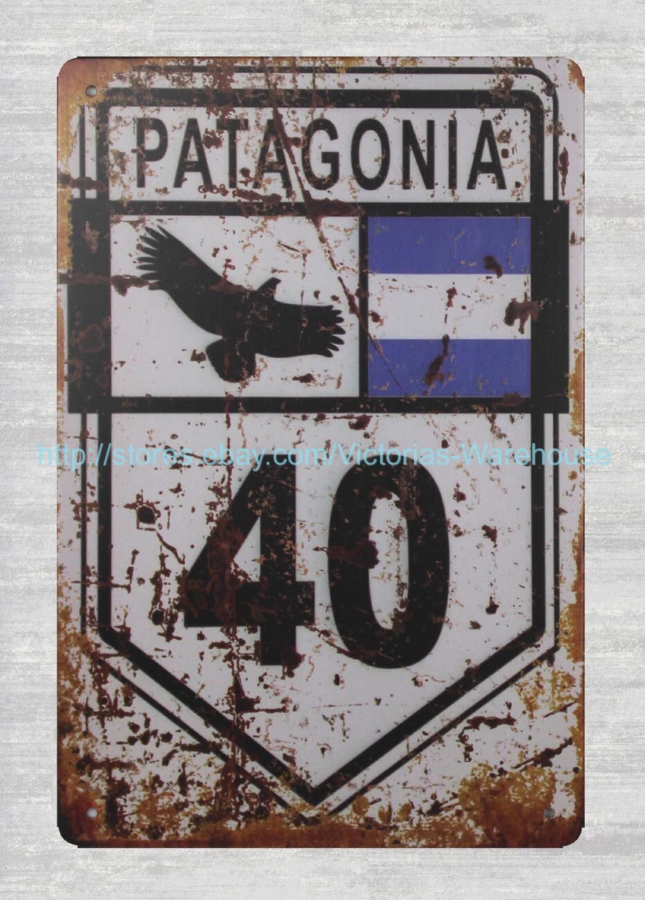 PATAGONIA 40 Metal Estaño Letrero Decoración Hogar Oficina Restaurante Cerca de Mí