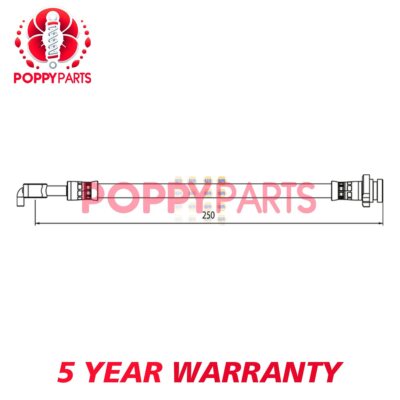 Fits Nissan Qashqai 1.5 dCi 1.6 2.0 Brake Hose Rear Left Outer Poppy 46210JD620