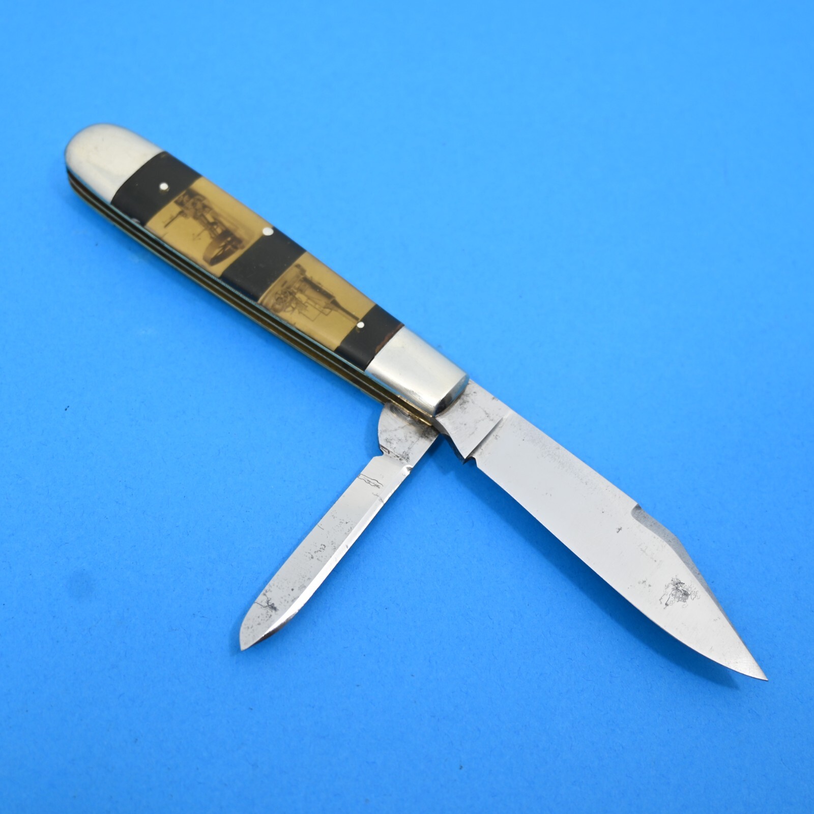 CANTON CUTLERY CO., CANTON, O. LARGE SLEEVEBOARD CELLULOID MINTY JACK