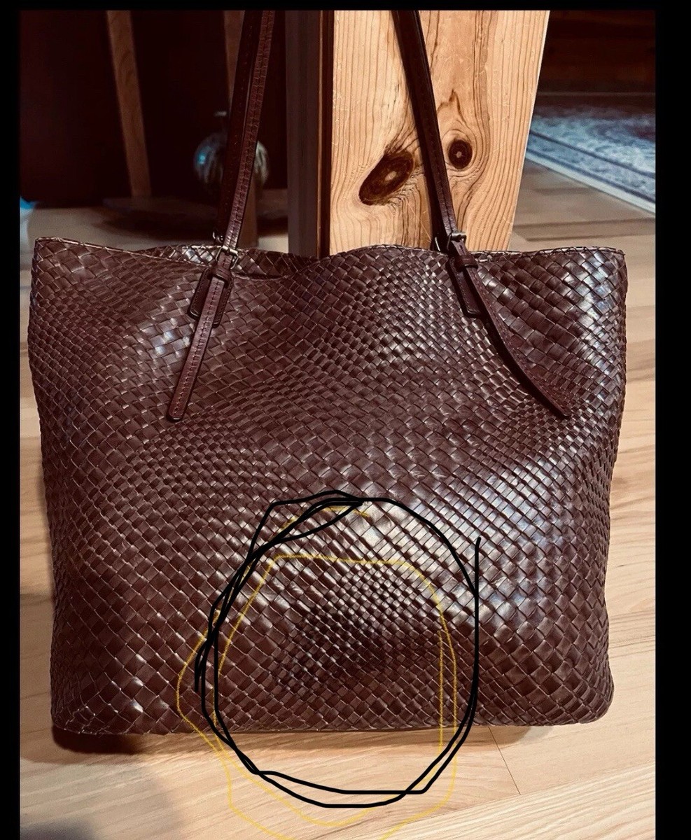 MASSIMO DUTTI NEW WOMAN Woven leather tote bag BROWN 6918/602/700 