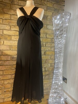 ROMAN ORIGINALS Women's Long Dress Black Formal - Dancing - Evening Size 16  | eBay UK