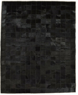 KUHFELL TEPPICH SCHWARZ PATCHWORK 180 x 120 cm COWHIDE RUG