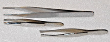 Tweezers Set -Stainless Steel Slant Tip, Flat Tip, Point Tip Tweezer 3 Pcs 