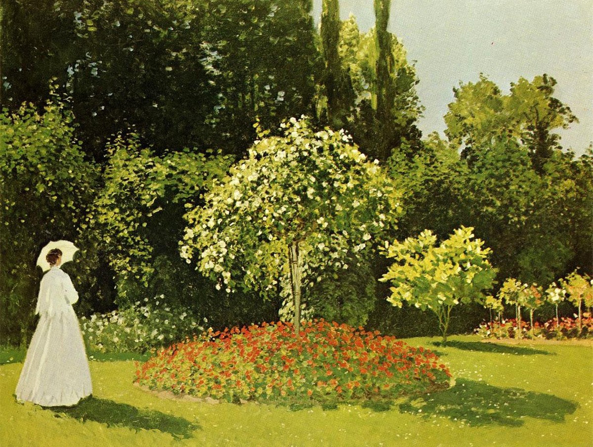 chinese dress ladies Monet, Claude - Woman in the Garden Fine Art Print