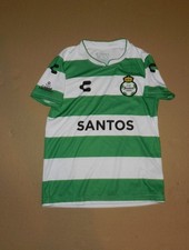 Youth/Boys Charley Club Santos Laguna Soccer Jersey Medium 8-9 Green White