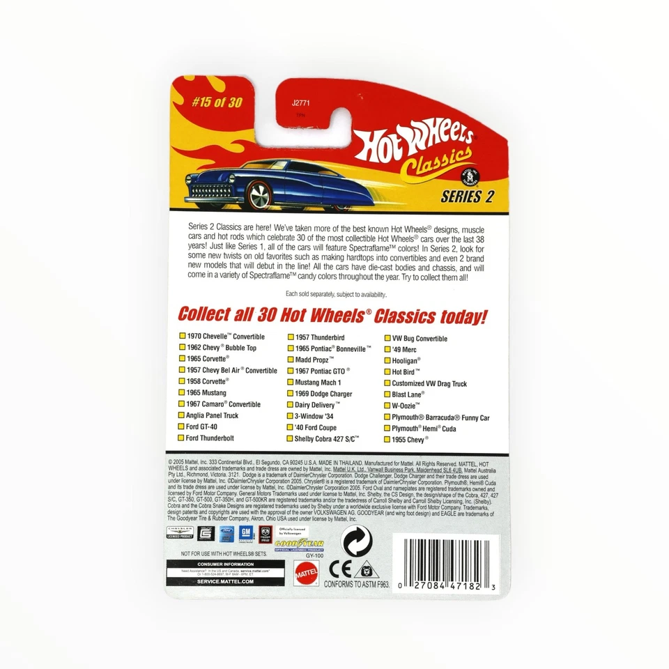 Hot Wheels Mustang Mach 1 15/30 - Blue - 2006 Hot Wheels Classics A - Image 2 of 4