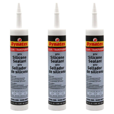 Industrial Grade Clear Silicone Sealant 10.1 Oz Caulk Tube - Tough Flexible Cure