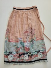 Vintage Wrap Skirt Above the Crowd California Floral Birds 1970s
