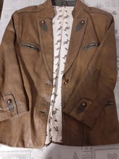 Lederjacke damen Gr. 40 Doppeltfutter Echtesleder Mittelgroße Jacke