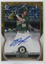 2023 Bowman Chrome Prospect Gold Shimmer Refractor /50 Bjay Cooke Auto 2q9