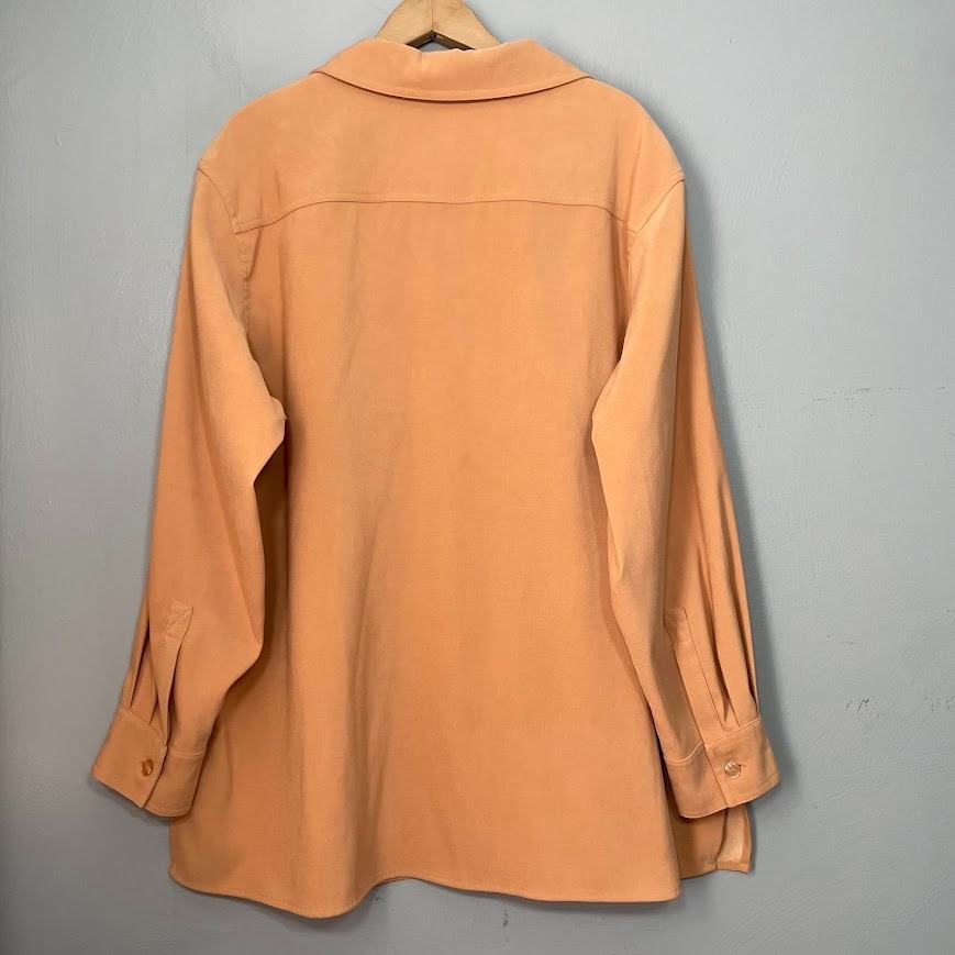 Basic Editions Plus Size 1X Camel Microsuede Butt… - image 5