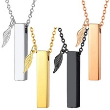 Angelic Wing Design Urn Necklace Pet Cremation Urn Memorial Jewelry Ashes Holder