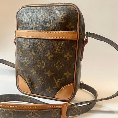 Louis Vuitton Danube Crossbody Bag Monogram Leather PVC Brown Unisex Excellent