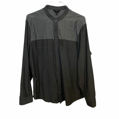 #3730 Banana Republic Mens mock neck buton down long sleeve shirt size XL