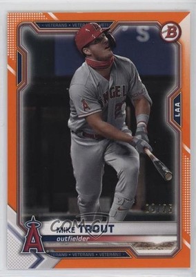2021 Bowman Orange Border 9/25 Mike Trout #17 ya6