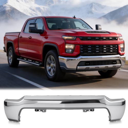 Front Bumper 2020-2023 Chevy Silverado 2500 3500 w/o Sensor Holes Chrome - Used