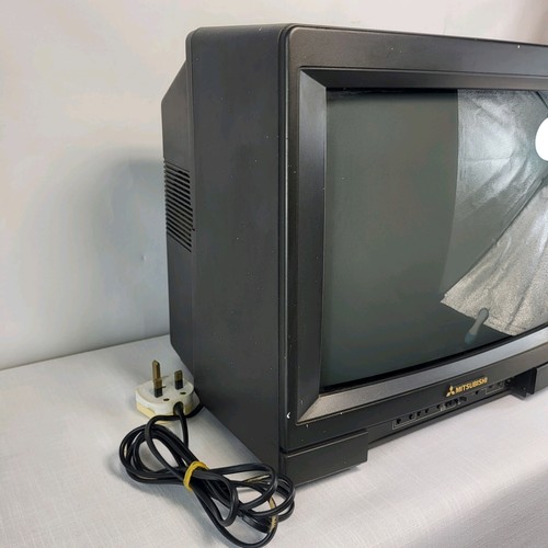 Mitsubishi 14" Zoll tragbarer Retro Gaming Röhrenfernseher CT-1535TX Teile oder Reparatur UK - Bild 12 von 17