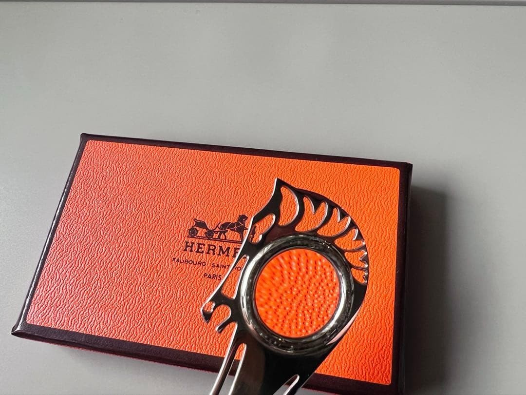 HERMES Horse Clip Loupe Magnifying glass Bookmark Sterling Silver