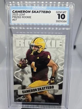 Cam Skattebo 2025 Leaf Prized #07 New York Giants Rookie Card RC 1st Graded 10