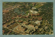 Postcard Aerial View Of Purdue University Campus Lafayette Indiana IN