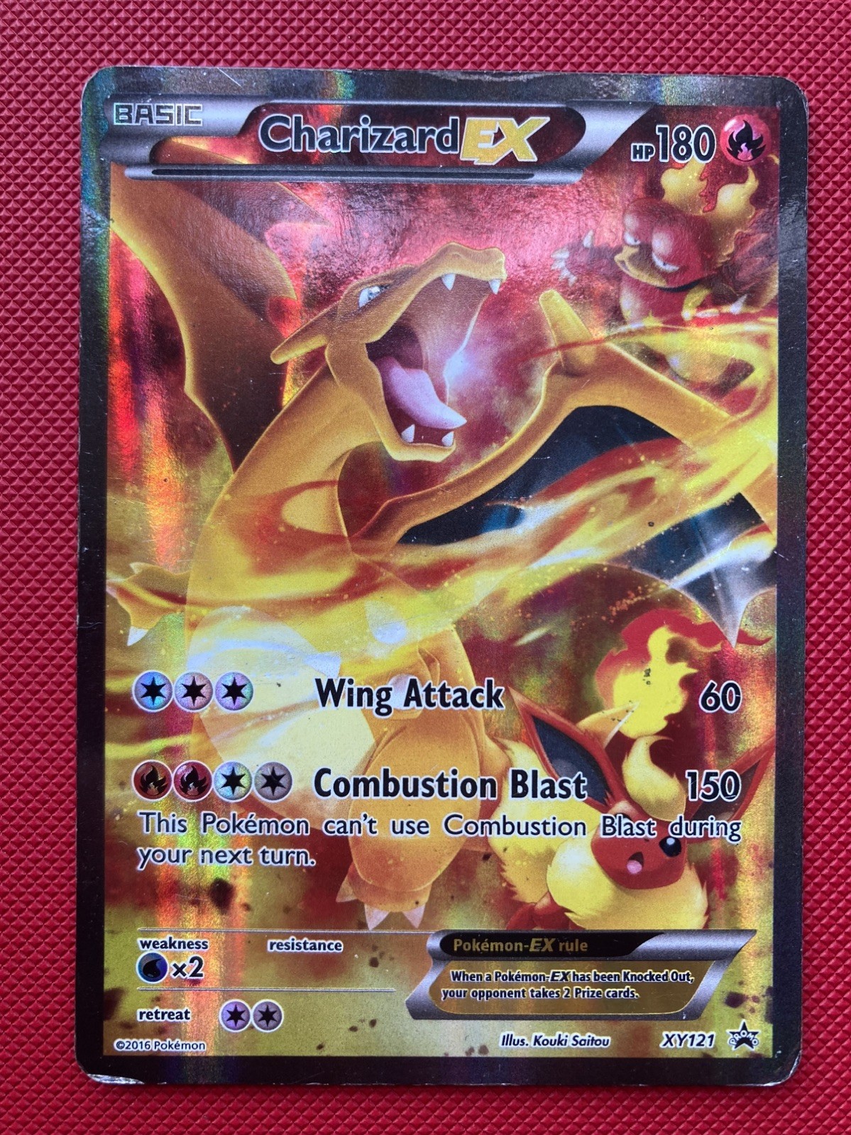 Charizard EX XY121 - XY Full Art Promo Holo Pokémon Card - HP Damaged