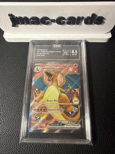 Charizard ex graded TAG 8.5 for sale on eBay