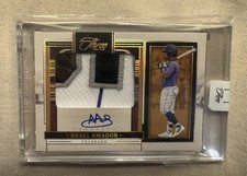 ADAEL AMADOR 2024 PANINI THREE AND TWO BASEBALL PROSPECT PATCH AUTO 5/10 ROCKIES