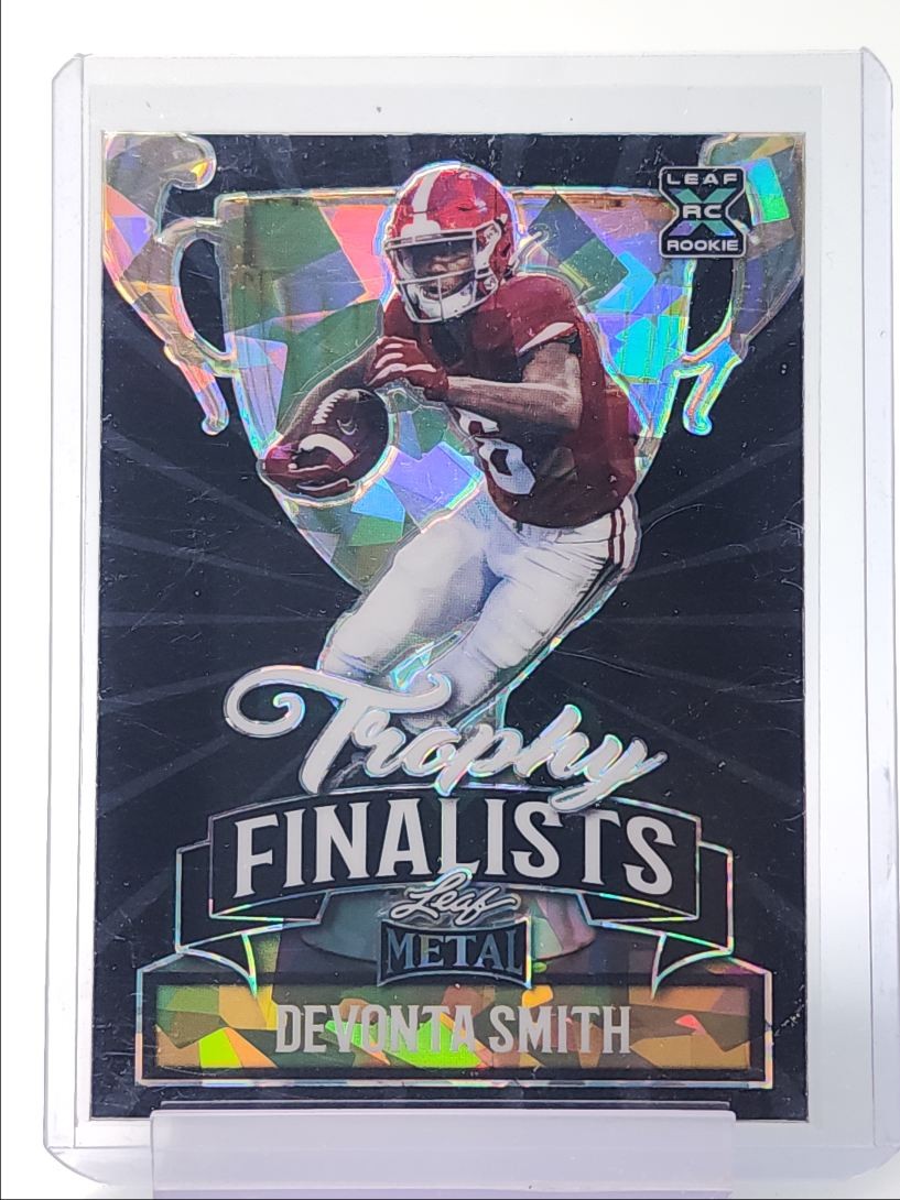 DeVonta Smith Leaf Metal Trophy Finalists #TF01 Black Mojo