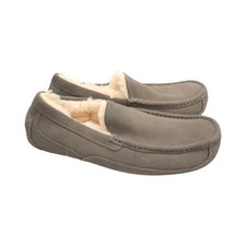 UGG Ascot Slippers 1101110 Shoes Sheepskin Suede Grey Size Men's 8 / Women's 10