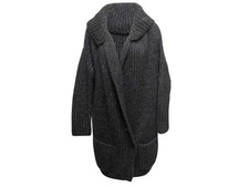 Charcoal Miu Miu Mohair-Blend Longline Cardigan Size IT 40