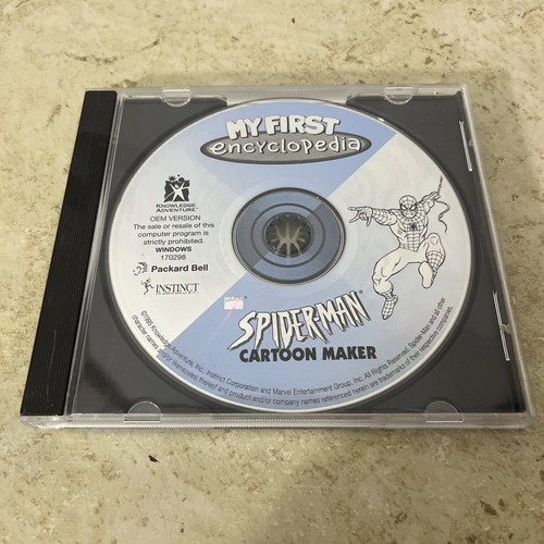 Vintage Spider-Man Cartoon Maker My First Encyclopedia 1995 PC CD