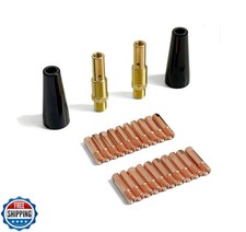 TimelyDu 24PCS Flux Core Gasless Nozzle Welding Kit Flux Core Gas