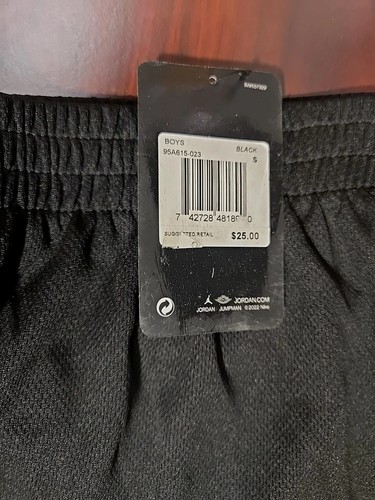 Youth S (8-10 yrs) Jordan Boys Shorts Dri Fit Basketball Jumpman Gym Black New - Picture 6 of 7