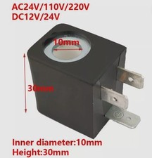 1PC Solenoid Valve Coil Inner Diameter 10mm Height 30mm DC24V 12V AC220V 24V