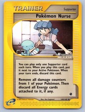 2002 POKEMON EXPEDITION BASE SET POKEMON NURSE 145/165 UC LP A97994 FREE S&H