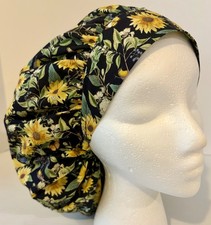 Fall Floral Print Size Large Medical Bouffant Scrub Cap Surgery Hat