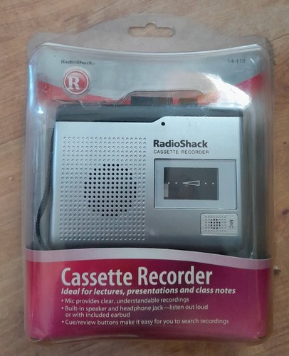 Vintage Collector 1990s Radio Shack Cassette Recorder 14-110 New in Sealed Pack
