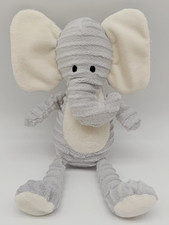 Chick Pea Gray Elephant Plush Ribbed Stuffed Animal Toy Lovey 11" 2016