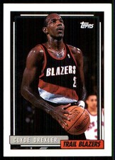 Clyde Drexler 1992-93 Topps #354 Trail Blazers NBA READ FREE SHIP AutographDen