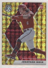 2021 Panini Mosaic Rookie Reactive Yellow Mosaic Prizm Jonathan India #281 a2v