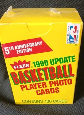 1990 Update Fleer Basketball Factory Set Sealed Pack 100 Cards [Cletius]