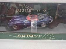 NIB Vintage Autoart Classics Division Blue Jaguar XK-SS Diecast Model 1:18 Scale