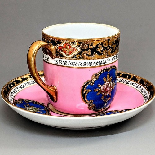 Nagoya Keramik Old Mate Gold Rosa Blumendekoration Schrank Tasse & Untertasse - Bild 6 von 10